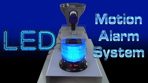 LED Motion Alarm System w/ Horn - Class II LED Strobe, Motion Sensor - 110dBA Horn - Back Plate