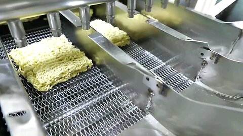 how Korean factory makes noodles