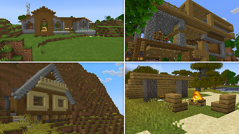 4 SIMPLE Minecraft Starter Houses!
