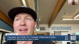 Hundreds of dollars donated to Arizona creamery shop to serve firefighters