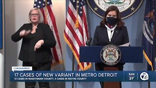 Gov. Whitmer holds COVID 19 press briefing as more cases of new variant detected