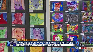 Kindness for Paws art show in Baltimore, art sales benefit the Maryland SPCA