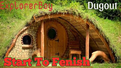 Built The DugOut in The Field | The Hobbit's House | Start To Fenish
