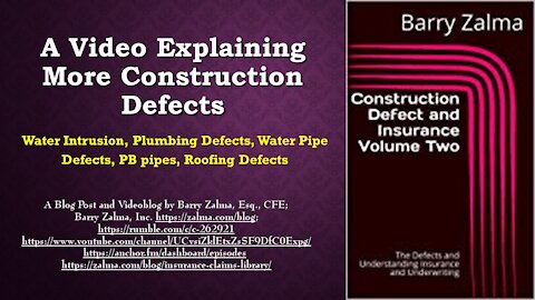 A Video Explaining More Construction Defects