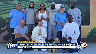 Menendez brothers help paint massive mural in SD prison