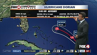 5 AM Advisory on Hurricane Dorian