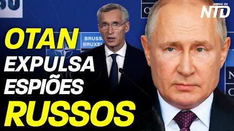 OTAN expulsa espiões russos; Laços do presidente da Rússia à espionagem soviética