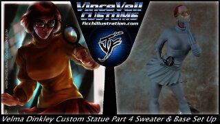 Velma Dinkey Custom Statue Part 4 - Finishing Sweater & Base Set up