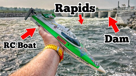 BUDGET RC BOAT INTO A DAM PART THREE