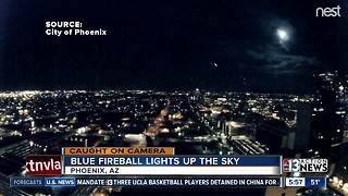 Blue fireball lights up Arizona sky