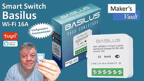Basilus Mini Switch inteligente Wi Fi 16A – Use com Alexa