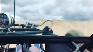 Hang time in a long travel sand rail