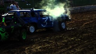 Kenton County Fair Kentucky small car demolition derby. 7-12-10 Heat 2 part 4