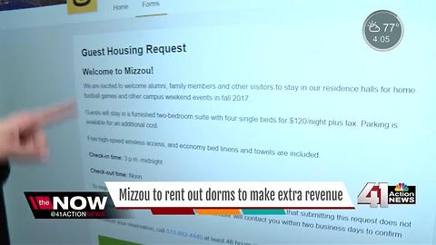 Mizzou dorms will be available for guests of football games, other events as hotel rooms