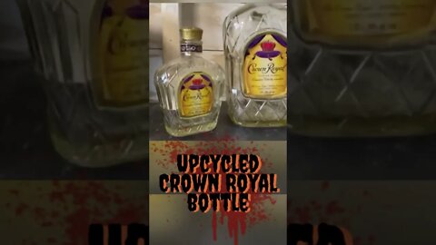 Crown Royal bottle Upcycle / Spooky Halloween Decor