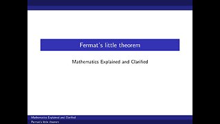 Fermat's little theorem