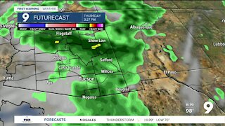 Monsoon continues to bring a chance of rain