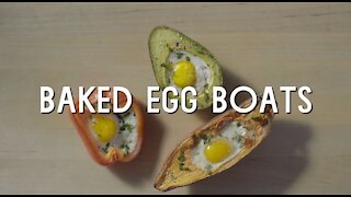 Baked Egg Boats Recipe