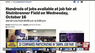 Hundreds of jobs available at huge Tampa job fair on Wednesday