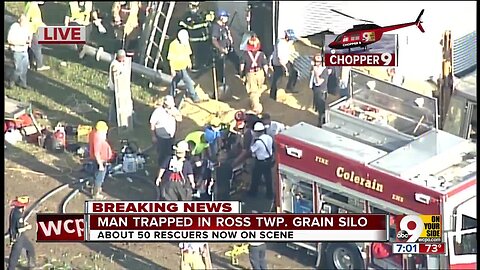 Chopper 9 Exclusive: Man rescued from grain silo