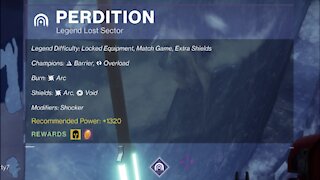 Destiny 2 Legend Lost Sector: Perdition 10-17-21