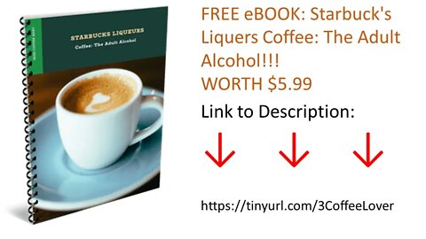 FREE eBook- Starbucks Liquors Coffee- The Adult Alcohol #shorts #coffee #coffeerecipe #freebooks
