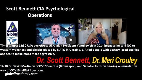 Dr. Bennett CIA, Dr. Crouley: During 2014 Coup CIA Fed Ukrainians with Ecstasy Laced Cookies and Tea