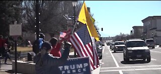 Small protest in Carson City ahead of the inauguration