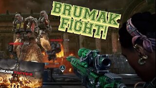 Gears Tactics Gameplay - Brumak Fight! Raw Footage