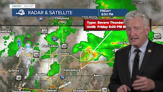 Severe storms in northeast Colorado produce 2-inch diameter hail