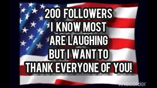 Thank to All! I just went over 200 followers