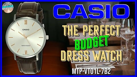 The Perfect Budget Dress Watch! | Casio Men's Minimalist MTP-VT01L-7B2 Unbox & Review