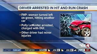 Woman arrested in hit and run crash