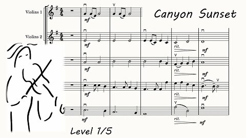 Canyon Sunset. Play Along. Music Score for Orchestra. Canyon Sunset Orchestra. www.SashaViolin.com
