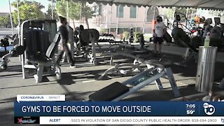 Tier move forces San Diego gyms to operate outdoors