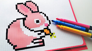 how to Draw Cute Bunny - Hello Pixel Art by Garbi KW