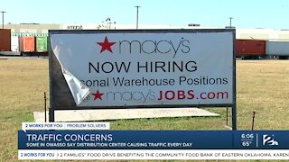 Some Owasso residents fed up with Macy's Fulfillment Center traffic