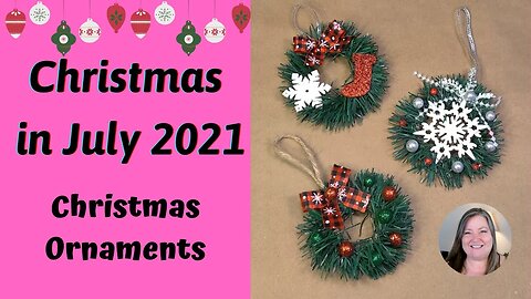 Christmas Wreath Ornaments/Dollar Tree Christmas DIY/Fun & Easy to Make!
