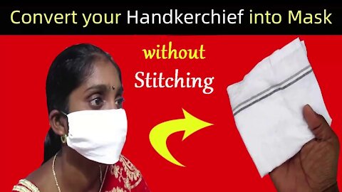 Instant Mask with Handkerchief | How to Make Mask At Home with Handkerchief | Homemade Mask