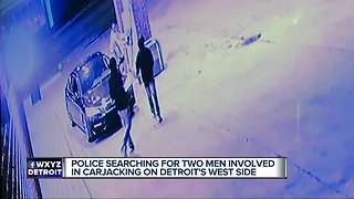 Police looking for two suspects who assaulted, carjacked man on Detroit's west side