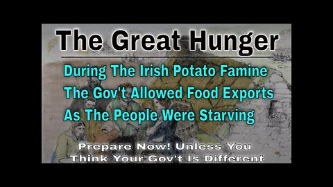 I'M NOW CONVINCED THAT THE U.S. WILL EXPORT FOOD AS AMERICANS STARVE