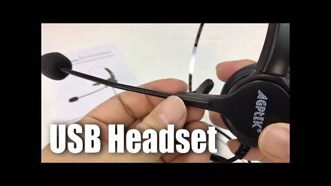 Hands-free Noise Cancelling USB Corded Monaural Headset with Microphone by AGPTEK Review