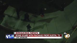 Bomb scare with package from Austin, TX