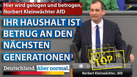 Hier wird gelogen und betrogen, Norbert Kleinwächter AfD