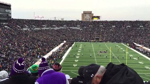 View from upper endzone at the University of Notre Dame football stadium
