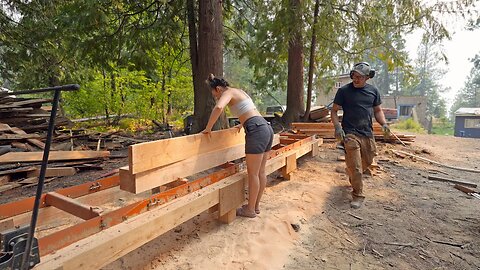 Milling Our Own Lumber For A DIY Deck | Off Grid Living
