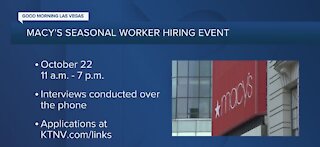 Macy's seasonal worker hiring event