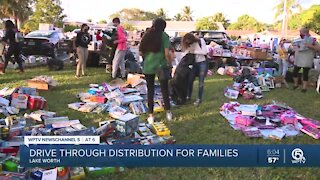 Drive-thru food and gift distribution held in Lake Worth Beach