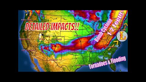 Monster Storm, Bombogenesis Foot Of Snow Confirmed! Tornadoes, Flooding & Damaging Winds!