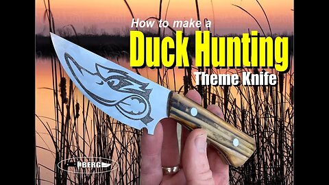 How to make Duck Hunting theme Knife by BergKnifemaking